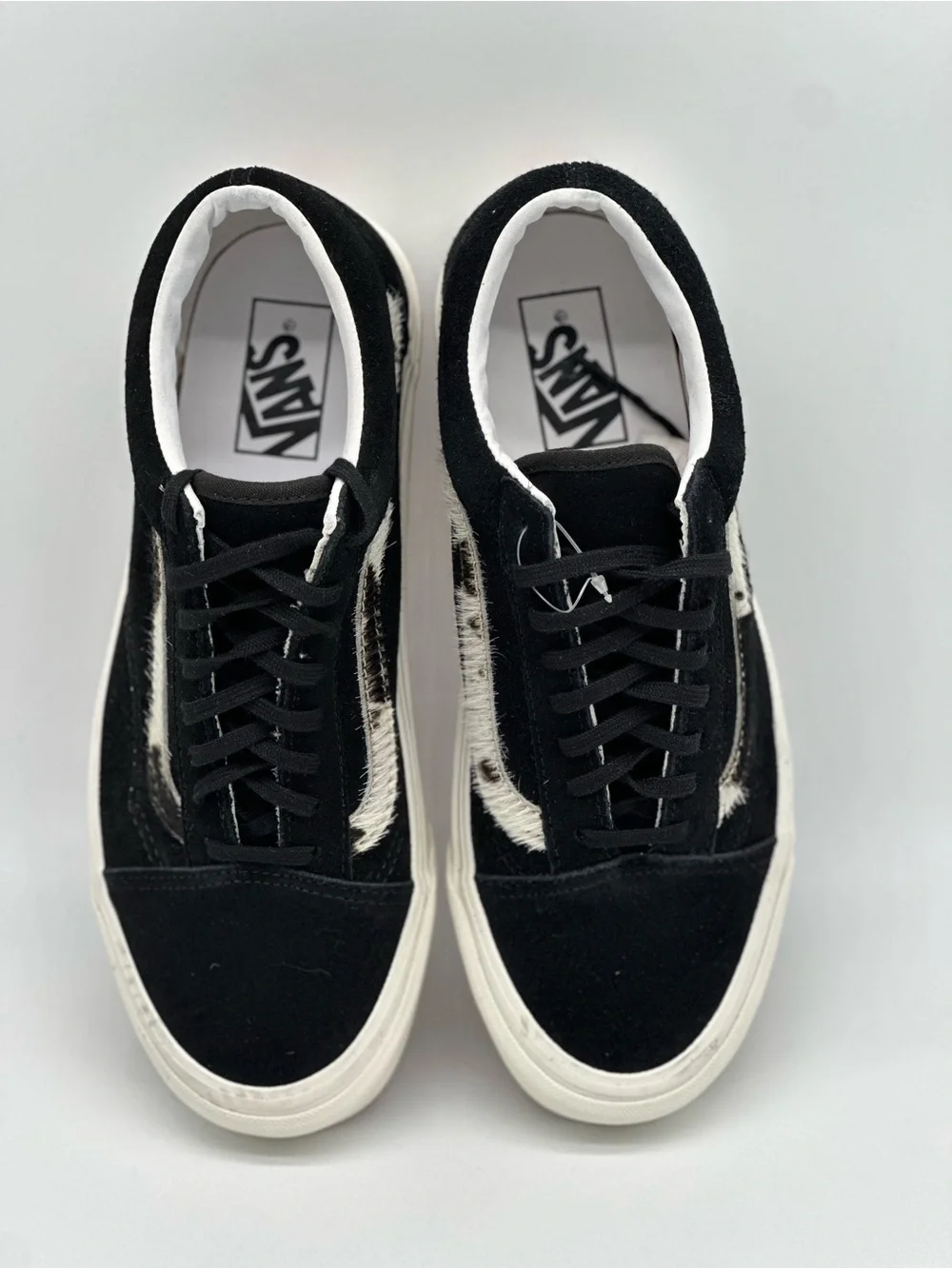 Vans Old Skool Black and White Suede Skate Shoes